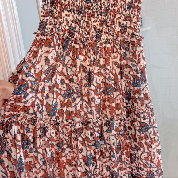 Love the Label Anthropologie smocked tiered women’s maxi dress size small - Picture 9 of 13